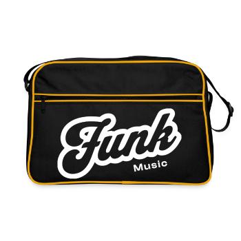 Funk Music Retro Script Logo - Retro Bag - black/gold - Front