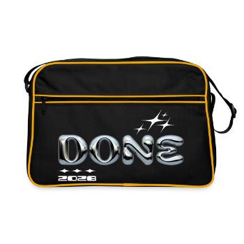 Finished 2028 Chrome Bubble Design - Retro Bag - black/gold - Front