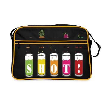 Summer drinks - Shot ! - Retro Tasche - Schwarz/Gold - Vorne