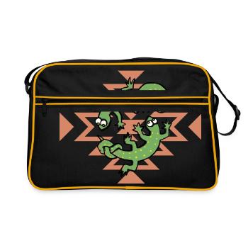 Climbing, Lizard - Retro Bag - black/gold - Front
