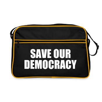 Save our democracy - Sac Retro - noir/or - Devant