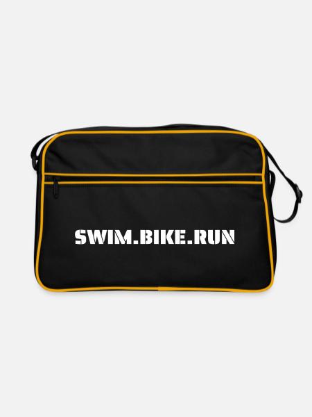 swim bike run - Retro Bag - black/gold