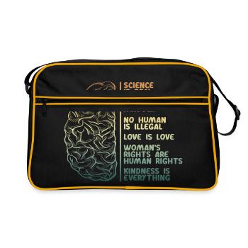 Science Vie humaine Amour Femmes Droits - Sac Retro - noir/or - Devant