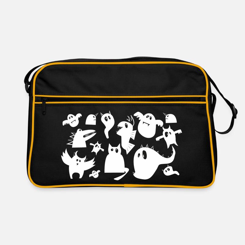 Monstres effrayants mignons - Halloween Sac Retro