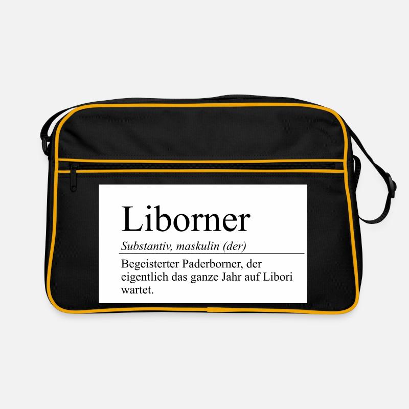 liborner - Retro Tasche - Schwarz/Gold