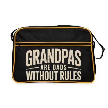 Grandpas Are Dads Without Rules - Retro Bag - black/gold - Front