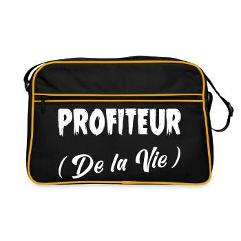 PROFITEUR (DE LA VIE) ! - Sac Retro - noir/or - Devant