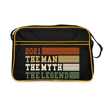 2021 the man myth legend 2021 | vintage !! - Sac Retro - noir/or - Devant