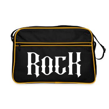 Conception typographique Rock Gothic - Sac Retro - noir/or - Devant