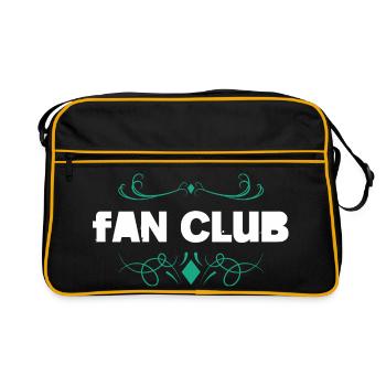 FAN CLUB ornament with tendrils - Retro Bag - black/gold - Front
