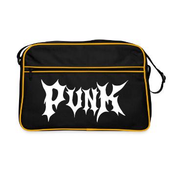 Logo punk gothique - Sac Retro - noir/or - Devant