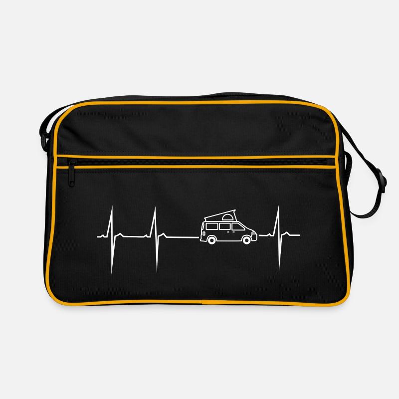 my heart beats for camper van with pop-up roof Retro Bag