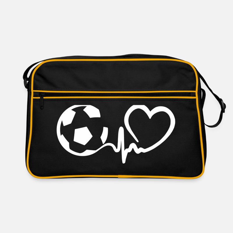 Fußball Herzschlag Retro Tasche