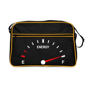 Vibrant Fuel Gauge Abstract Design - Retro Bag - black/gold - Front