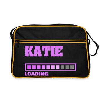 Katie as a baby - Retro Bag - black/gold - Front