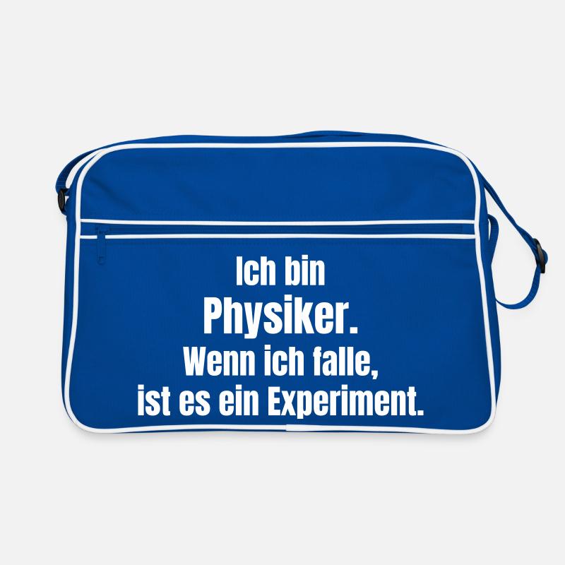 Physiker Humor Fall-Experiment Retro Tasche