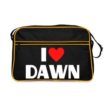 I Love Dawn Pink Heart I Love Dawn - Retro Bag - black/gold - Front