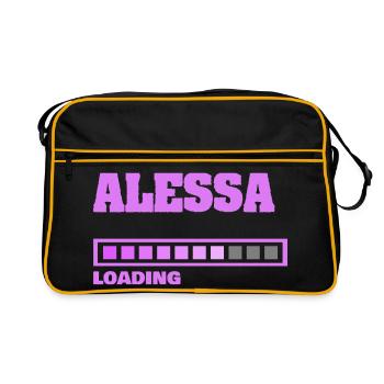 ALESSA - Sac Retro - noir/or - Devant