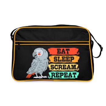 Parrot Grey - Sac Retro - noir/or - Devant