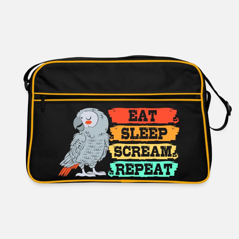 Parrot Grey Retro Bag