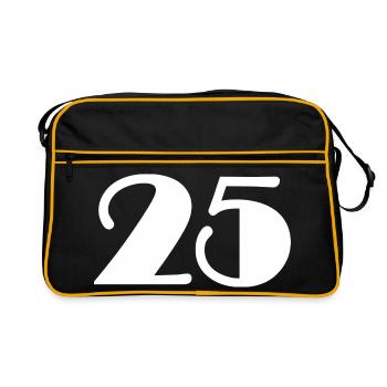 25. 25 ANS. 25e ANNIVERSAIRE. ANNIVERSAIRE 25 ANS. - Sac Retro - noir/or - Devant