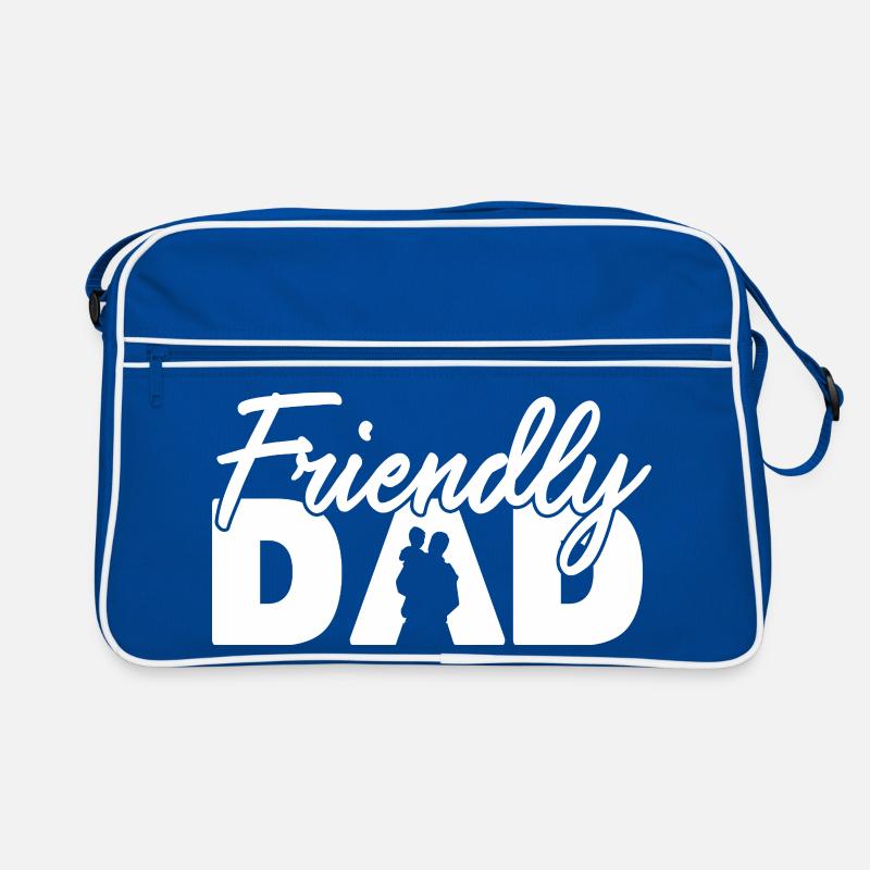 Silhouette de papa amicale Art de la paternité Sac Retro