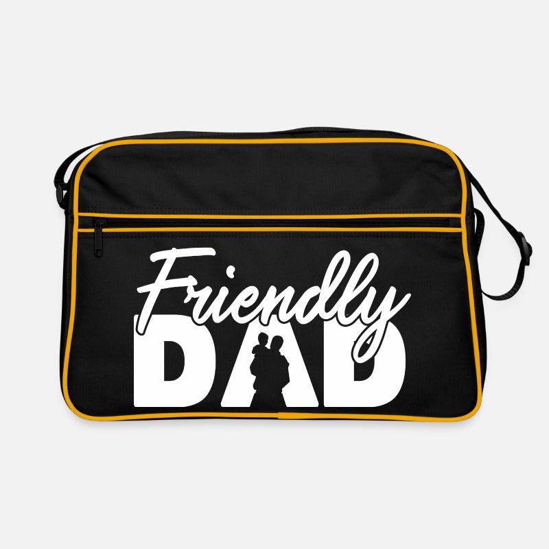 Silhouette de papa amicale Art de la paternité Sac Retro