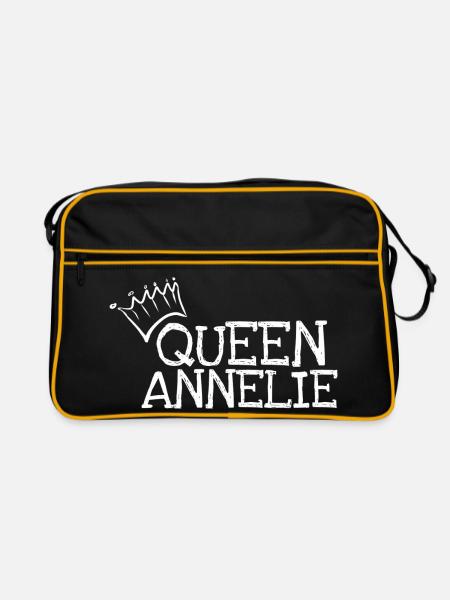 Annelie - Retro Tasche - Schwarz/Gold