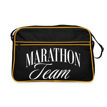 Marathon Team - Retro Tasche - Schwarz/Gold - Vorne