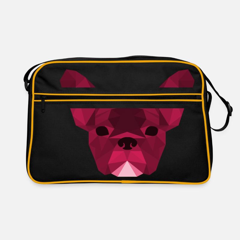rose Low Poly Frenchie Sac Retro