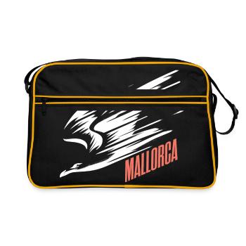Mallorca Dive Low Flyer Seagull Vacation T-Shirt - Retro Bag - black/gold - Front