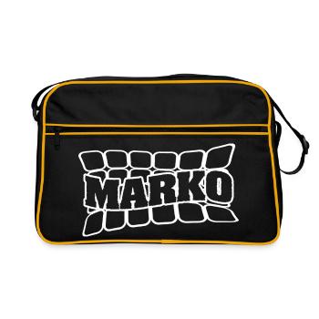 Name: Marko - Retro Bag - black/gold - Front