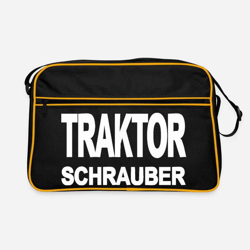 Traktor - Retro Tasche - Schwarz/Gold