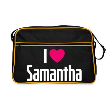J’aime Samantha Cœur Rose J’aime Samantha - Sac Retro - noir/or - Devant