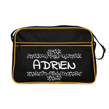 First name Adrien - Retro Bag - black/gold - Front