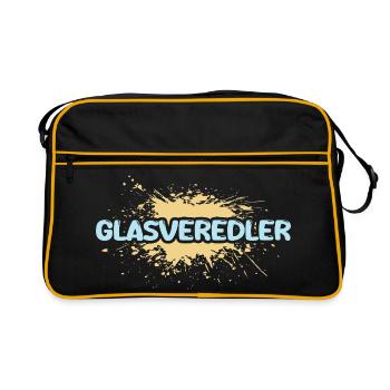Cadeau pour finisseur en verre - Sac Retro - noir/or - Devant