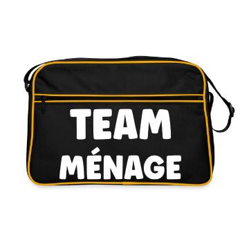 TEAM MÉNAGE - Sac Retro - noir/or - Devant