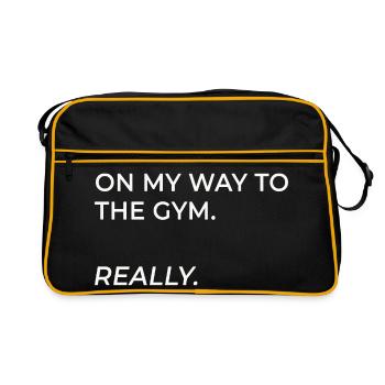 On the way to training. Really. - Retro Bag - black/gold - Front