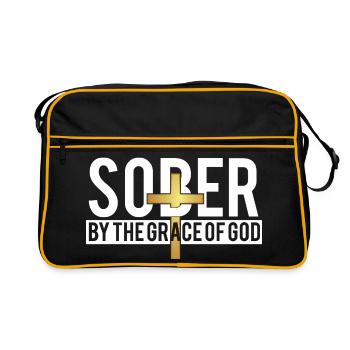 Sober By The Grace Of God AA NA Milestone - Retro Bag - black/gold - Front