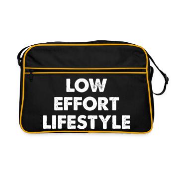 Low Effort Lifestyle - Retro Bag - black/gold - Front