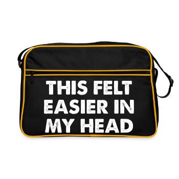 This Felt Easier in My Head - Retro Bag - black/gold - Front
