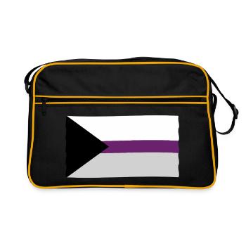 Demisexual Pride Flag - Retro Bag - black/gold - Front