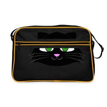 Cat - Retro Tasche - Schwarz/Gold - Vorne