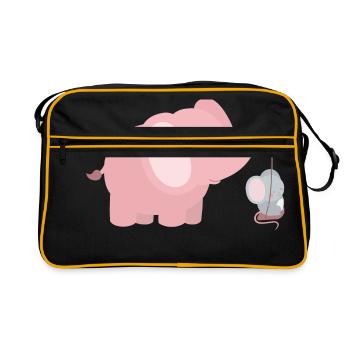 amitié inhabituelle - Sac Retro - noir/or - Devant