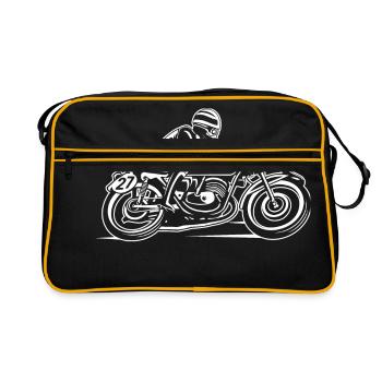 Cafe Racer moto 03_wei ß - Sac Retro - noir/or - Devant