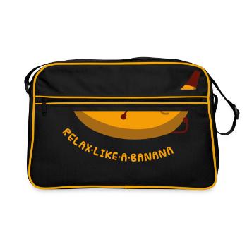 Détendez-vous comme une banane - Sac Retro - noir/or - Devant