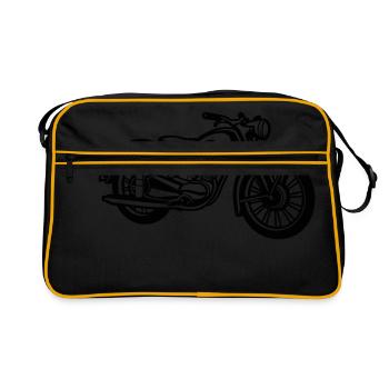 Motorcycle / Classic Motorcycle 04_black - Retro Bag - black/gold - Front