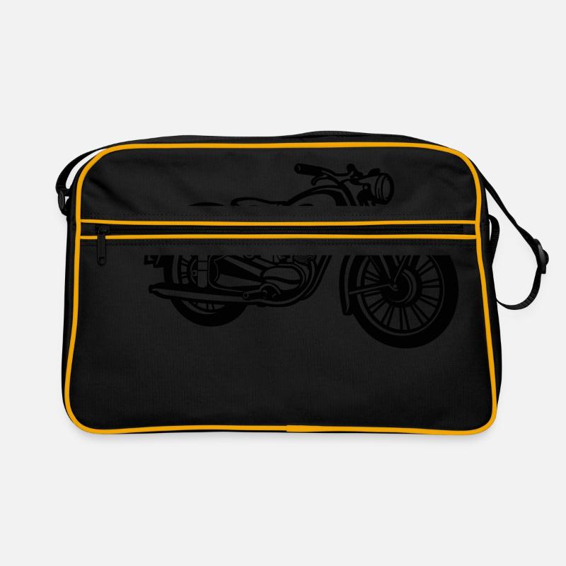 Motorrad / Classic Motorcycle 04_schwarz Retro Tasche