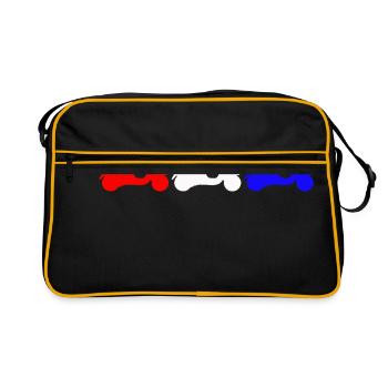 Roller - Retro Tasche - Schwarz/Gold - Vorne
