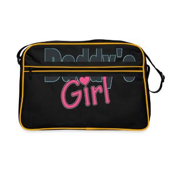 daddy's girl - Retro Tasche - Schwarz/Gold - Vorne